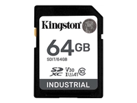 KINGSTON 64Go SDXC Industrial -40C to 85C C10 UHS-I U3 V30 A1 pSLC