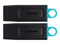 KINGSTON 64Go USB3.2 Gen 1 DataTraveler Exodia Black+Teal 2 Pieces