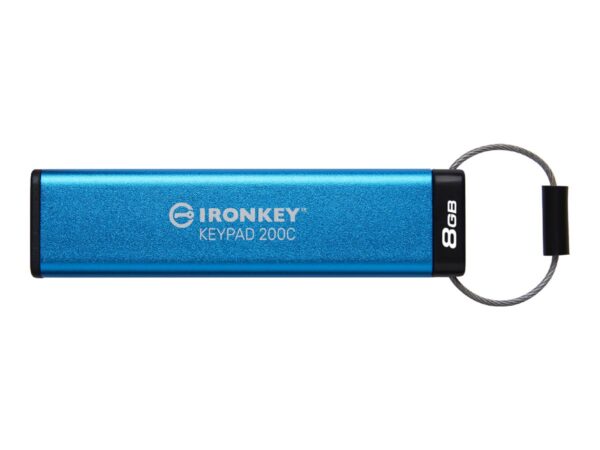 KINGSTON 8Go USB-C IronKey Keypad 200C FIPS 140-3 Lvl 3 Pending AES-256