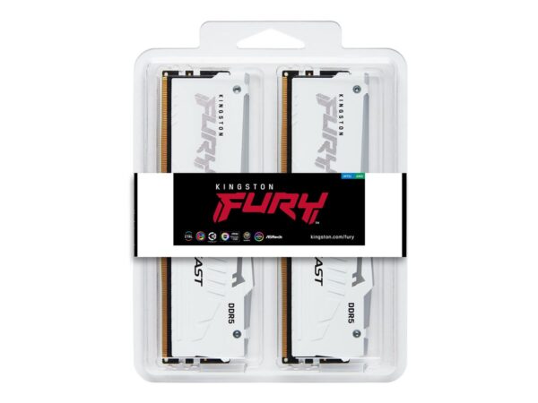 KINGSTON FURY Beast 32Go DIMM 5200MT/s DDR5 CL36 Kit of 2 White RGB EXPO