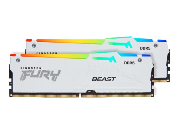 KINGSTON FURY Beast 32Go DIMM 5200MT/s DDR5 CL36 Kit of 2 White RGB EXPO