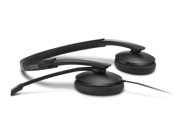 LENOVO – Combiné VoIP – sur-oreille – filaire – USB-C – noir – ThinkRed