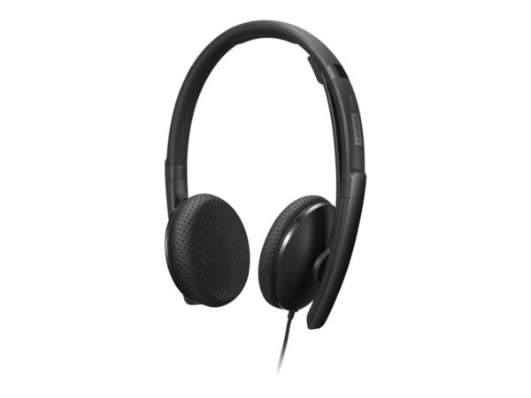 LENOVO – Combiné VoIP – sur-oreille – filaire – USB-C – noir – ThinkRed