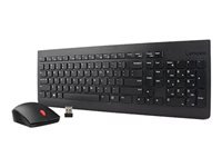 Lenovo Essential Wireless Combo – Ensemble clavier et souris – sans fil – 2.4 GHz – Français – ThinkRed