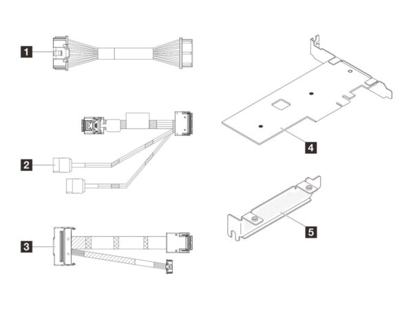 LENOVO ISG ThinkSystem SR250 V3/ST250 V3 M.2 Cable Kit
