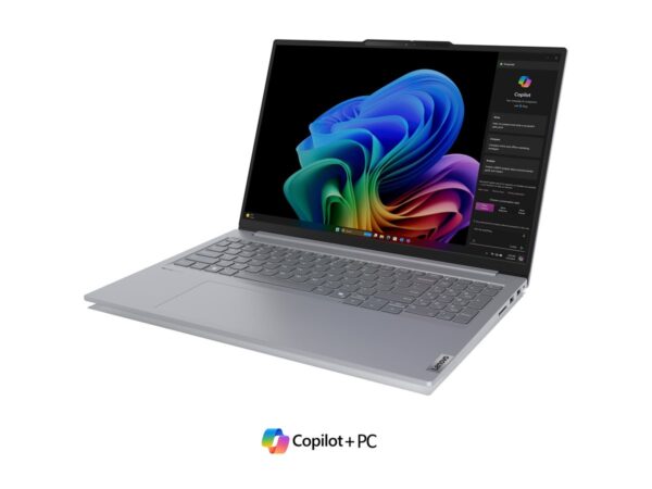 LENOVO ThinkBook 16 – G7 – 16p WUXGA – Qualcomm – Snapdragon X Plus – W11Pro – 32GB RAM – 1TB SSD – 3YR sur site – Copilot+ PC
