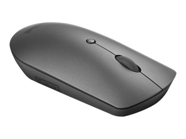 LENOVO ThinkBook Silent – Souris – droitiers et gauchers – bleu optique – 3 boutons – sans fil – Bluetooth 5.0 – gris de fer