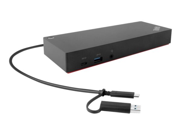 LENOVO ThinkPad Hybrid USB-C avec USB-A Dock – Station daccueil – USB-C – 2 x HDMI, 2 x DP – GigE – 135 Watt – ThinkRed