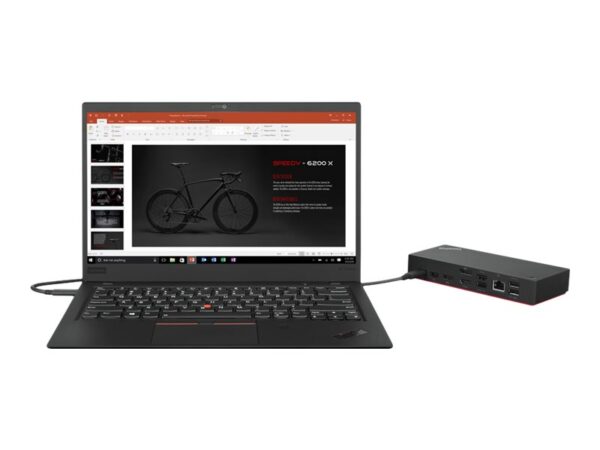 LENOVO ThinkPad Universal USB-C Dock – Station d accueil – USB-C – HDMI 2 x DP – GigE – 90 Watt – ThinkRed