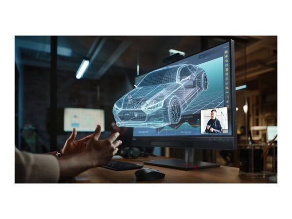 LENOVO ThinkVision -27 – 3D – 27p IPS WLED – 60Hz 310cd/m2 4ms – 2xHDMI – DispalayPort  – USB-C 3.2 Gen 1