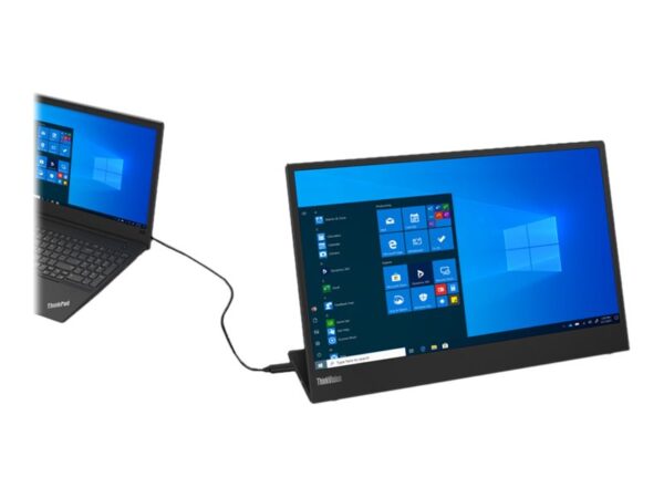 LENOVO ThinkVision M15 – Écran LED – 15.6p – portable – 1920 x 1080 Full HD (1080p) 60 Hz – IPS – 6 ms – 2xUSB-C – ThinkRed