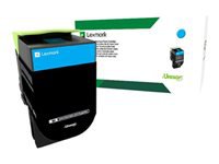 LEXMARK 802SC cartouche de toner cyan capacité standard 2.000 pages pack de 1 retour program