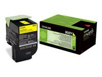 LEXMARK 802Y cartouche de toner jaune faible capacité 1.000 pages pack de 1 retour program