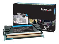 LEXMARK XS748DE cartouche de toner cyan 10.000 pages retour programme
