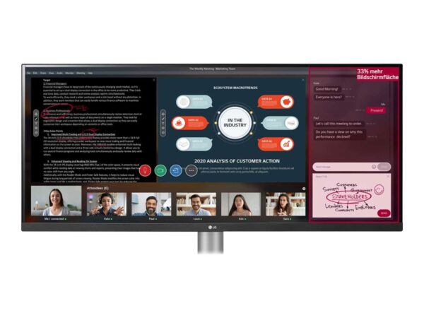 LG 29BN650-B – Écran LED – 29″ – 2560 x 1080 UWFHD @ 75 Hz – AH-IPS – 350 cd/m² – 1000:1 – 5 ms – 2xHDMI, DisplayPort – haut-parleur