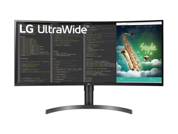 LG 35WN75CP-B 35″ Écran LED – incurvé – 35″ – 3440 x 1440 UWQHD @100Hz – VA – 300 cd/m² – 2500:1 – HDR10 – 5 ms 2xHDMI, DP, USB-C,HP