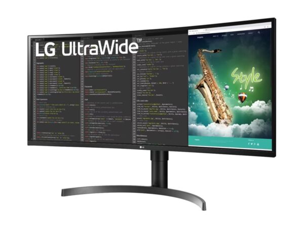 LG 35WN75CP-B 35″ Écran LED – incurvé – 35″ – 3440 x 1440 UWQHD @100Hz – VA – 300 cd/m² – 2500:1 – HDR10 – 5 ms 2xHDMI, DP, USB-C,HP