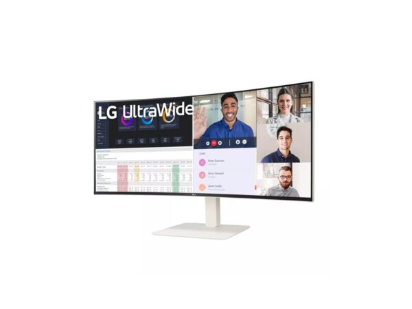 LG 38WR85QC-W UltraWide Écran LED – incurvé – 38i- 3840 x 1600 WQHD+ 144 Hz – Nano IPS – 450 cd/m2 – 1ms- 2xHDMI- DP – USB-C blanc