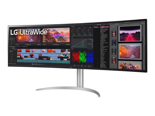 LG 49WQ95C-W.AEU Écran LED – incurvé – 49i – 5120 x 1440 UltraWide Dual QHD 144Hz – Nano IPS -400cd/m2- 5ms- 2xHDMI DP USB-C blanc