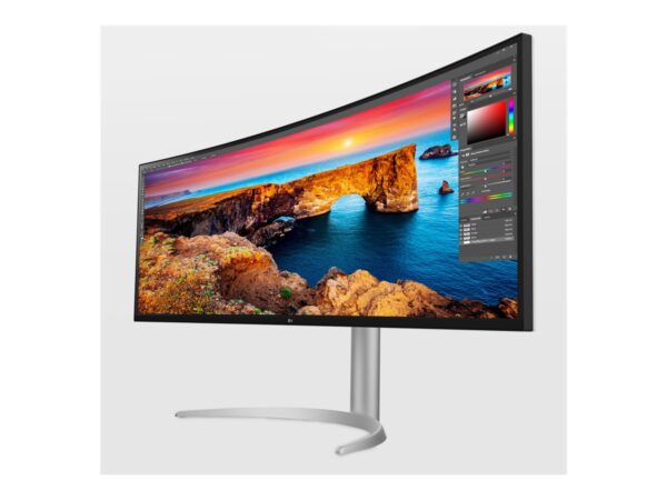 LG 49WQ95C-W.AEU Écran LED – incurvé – 49i – 5120 x 1440 UltraWide Dual QHD 144Hz – Nano IPS -400cd/m2- 5ms- 2xHDMI DP USB-C blanc
