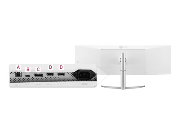 LG 49WQ95C-W.AEU Écran LED – incurvé – 49i – 5120 x 1440 UltraWide Dual QHD 144Hz – Nano IPS -400cd/m2- 5ms- 2xHDMI DP USB-C blanc