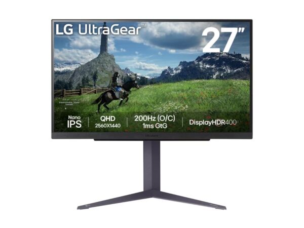 LG UltraGear 27GS85Q-B – 27p – 2560 x 1440 QHD 180 Hz – Nano IPS – 400 cd/m2 – DisplayHDR 400 – 1 ms – 2xHDMI DisplayPort