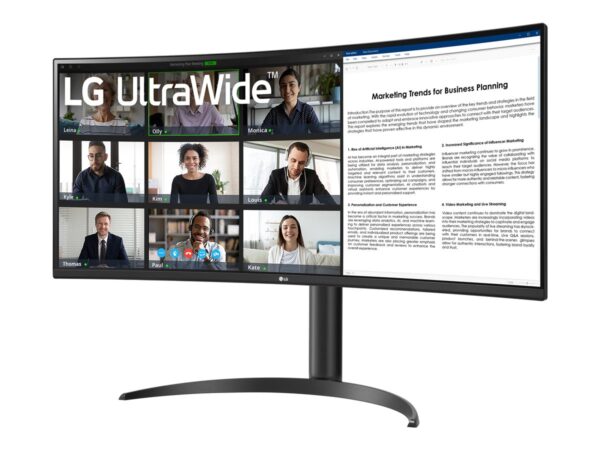 LG UltraWide 34WR55QK-B – Écran incurvé – 34i – 3440 x 1440 WQHD 100 Hz – VA – 300 cd/m2 – HDR10 – 5 ms – 2xHDMI -DP – USB-C