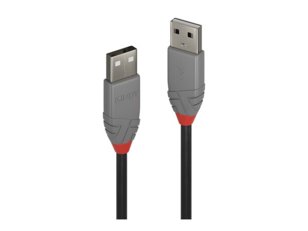 LINDY 0.2m USB 2.0 Type A Cable Anthra Line USB Type A Male to Male