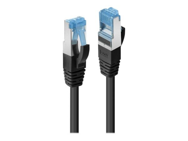 LINDY 0.3m Cat.6A S/FTP TPE Black TPE Patch Cable