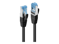 LINDY 0.3m Cat.6A S/FTP TPE Black TPE Patch Cable
