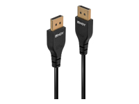 LINDY 0.5m DisplayPort 1.4 Cable Slim DP male to DP male connector