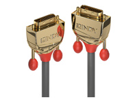 LINDY 0.5m DVI-D Dual Link Cable Gold Line DVI-D Dual Link Male to Male