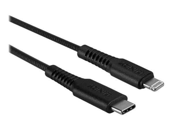 LINDY 0.5m reinforced USB Type C to Lightning charging Cable