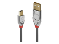 LINDY 0.5m USB 2.0 Type A/Mini-B Cable Cromo Line 480Mbit/s