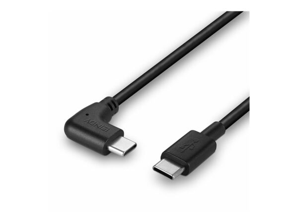 LINDY 0.5m USB 2.0 Type C Cable 90 Right Angle
