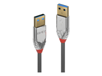 LINDY 0.5m USB 3.0 Type A/A Male/Male Cable Cromo Line 5Gbit/s
