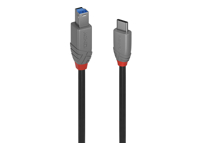LINDY 0.5m USB 3.2 Type C to B Cable Anthra Line