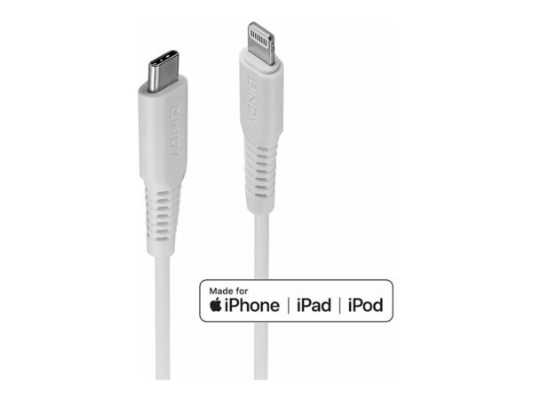 LINDY 0.5m USB Type C to Lightning Cable USB Type C Male to Lightning Male
