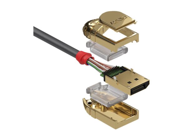 LINDY 10m DisplayPort Cable Gold Line Resolution: 4096×2160 60Hz 4:4:4 8bit