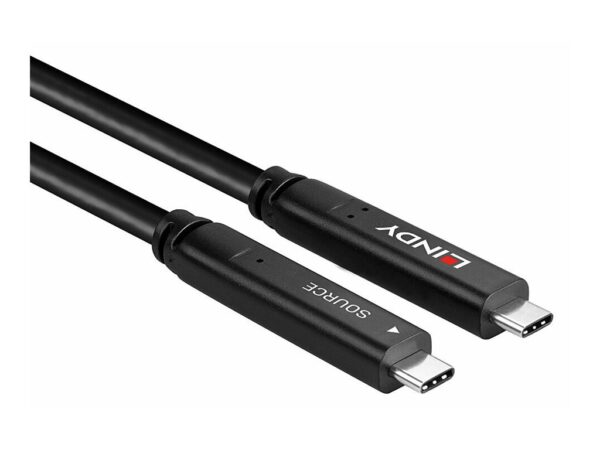LINDY 10m USB 3.2 Gen 2 and DP 1.4 Type C Hybrid Cable