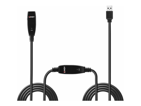 LINDY 15m USB 3.0 Active Extension Slim 15m USB 3.0 Extension of a USB Type A port of your computer