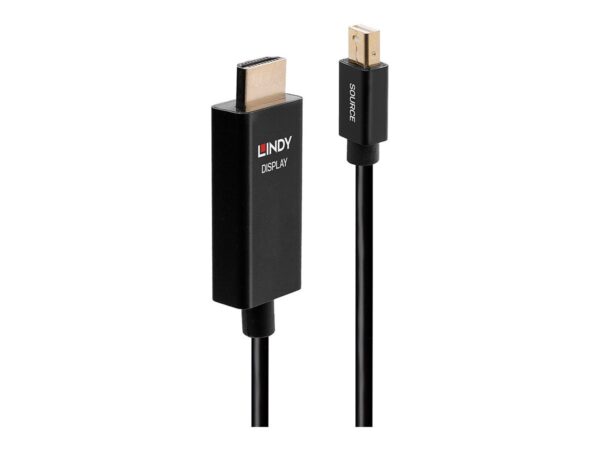 LINDY 1m Active Mini DisplayPort to HDMI Adapter Cable with HDR