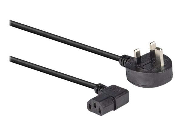 LINDY 1m UK 3 Pin to Right Angled IEC C13