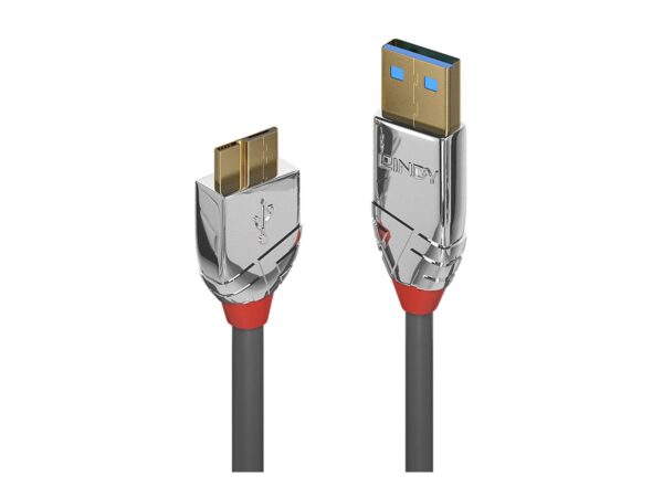 LINDY 1m USB 3.0 Type A/Micro-B Cable Cromo Line 5Gbit/s