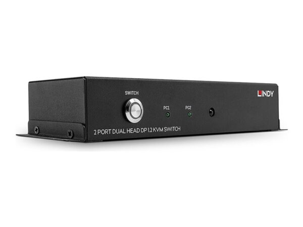 LINDY 2 Port Dual Head DisplayPort 1.2 KVM Switch 4x USB2.0 2x DP 1.2 Output