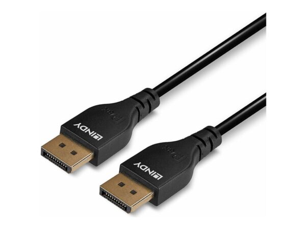LINDY 2m DisplayPort 1.4 Cable Slim DP male to DP male connector