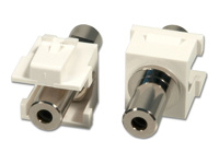 LINDY 2x Stereo Keystone 3.5mm F/F Keystone module f. wall plates