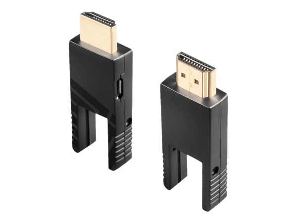 LINDY 30m Fibre Optic Hybrid Micro-HDMI 18G Cable with Detachable HDMI & DVI Connectors