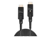 LINDY 30m Fibre Optic Hybrid Micro-HDMI 18G Cable with Detachable HDMI & DVI Connectors