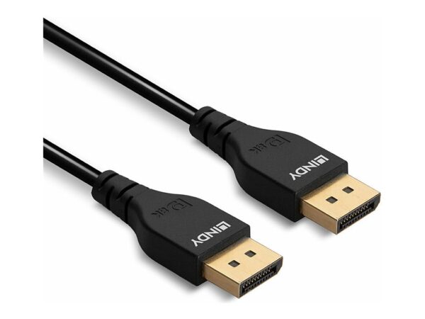 LINDY 3m DisplayPort 1.4 Cable Slim DP male to DP male connector